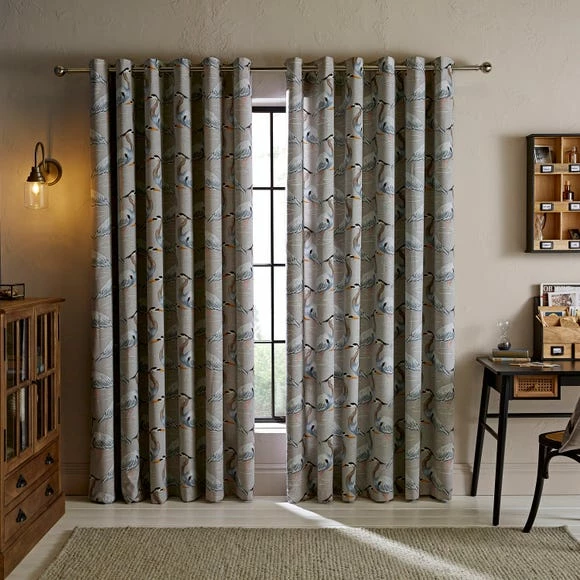 Brand new ๐งจ Natural History Museum Heron Natural Eyelet Curtains ๐ 4 Brand new ๐งจ Natural History Museum Heron Natural Eyelet Curtains ๐ - Image 2