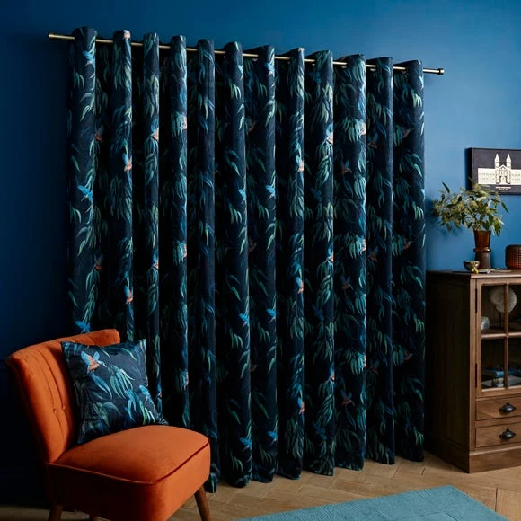 Buy ๐ Natural History Museum Kingfisher Peacock Eyelet Curtains โค๏ธ 5 Buy ๐ Natural History Museum Kingfisher Peacock Eyelet Curtains โค๏ธ - Image 4