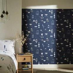Promo ๐งจ Natural History Museum Nature's Journal Navy Wallpaper โจ