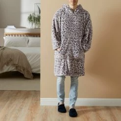 Best deal 🧨 Teddy Bear Teddy Oversized Blanket Hoodie Leopard Print ✔️ -TEDDY BEAR Sales 30770989 alt05