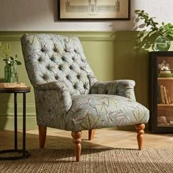 Cheap ๐คฉ The Edited Life Bibury Button Back Chair Arboretum Print โจ