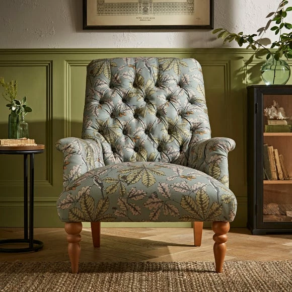 Cheap 🤩 The Edited Life Bibury Button Back Chair Arboretum Print ✨ 6 Cheap 🤩 The Edited Life Bibury Button Back Chair Arboretum Print ✨ - Image 4
