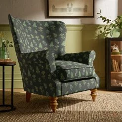 Brand new ๐ The Edited Life Charlbury Wing Chair Marsh Botanical Print ๐