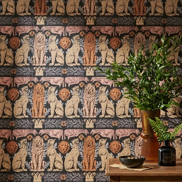 Brand new ✨ Natural History Museum Gothic Creatures Black Wallpaper 🌟 4 Brand new ✨ Natural History Museum Gothic Creatures Black Wallpaper 🌟 - Image 2